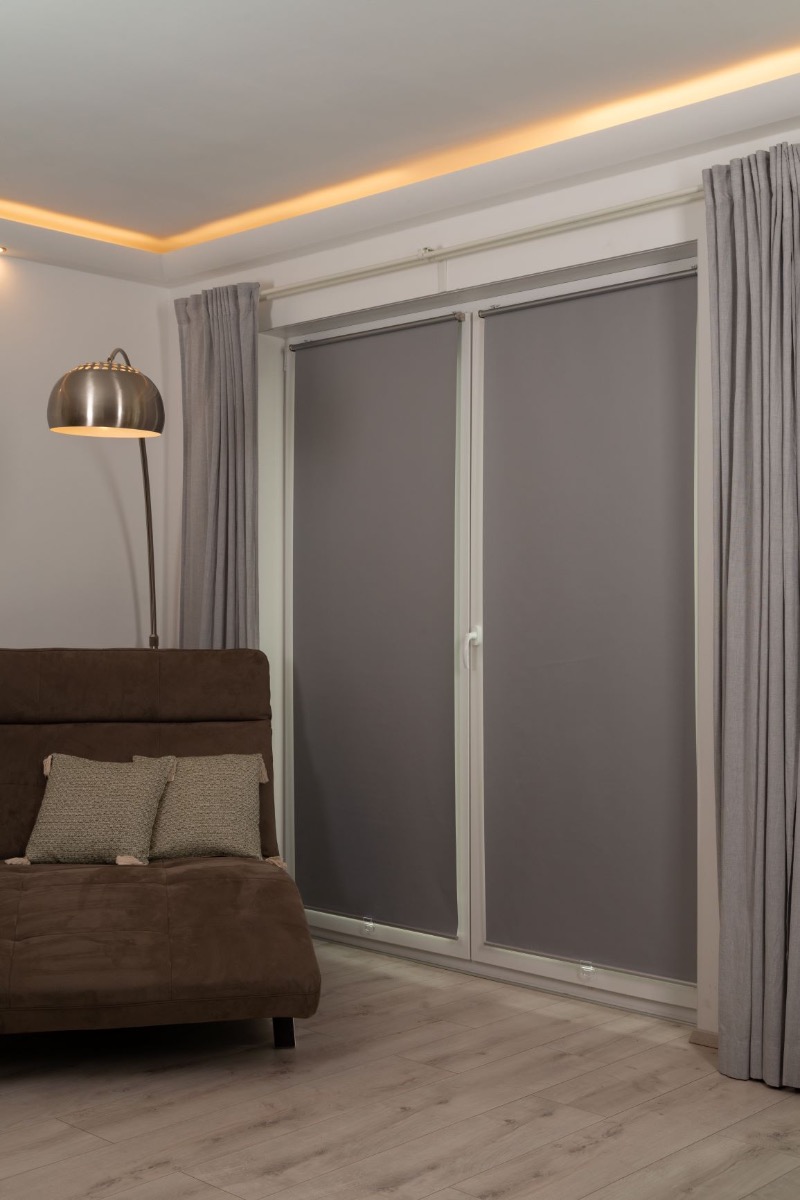  Thermo Springrollo/Mittelzugrollo Verdunkelung, Rollo ohne Bohren 