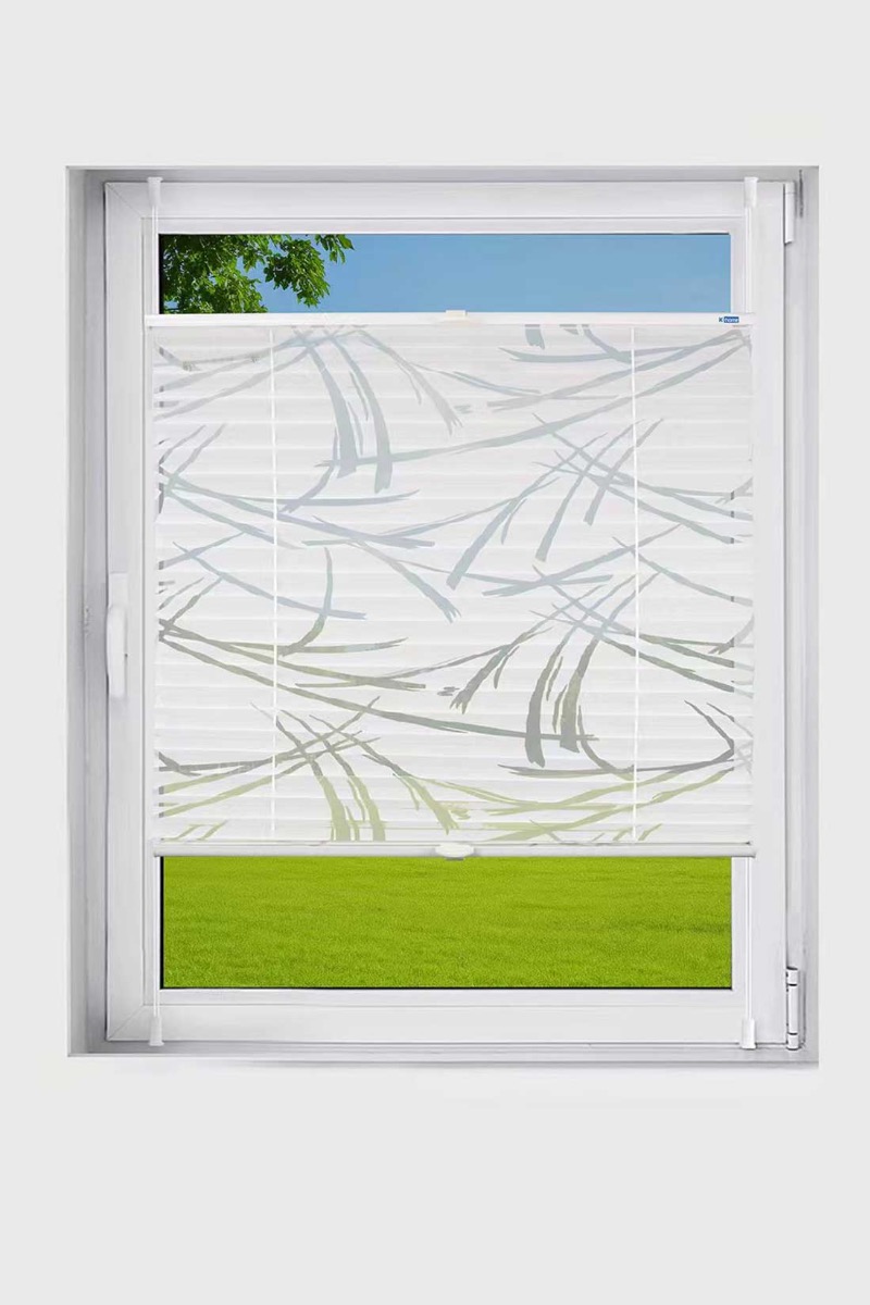 Ausbrenner Klemmfix-Plissee "Streifen" , Lichtschutz, ohne Bohren, verspannt