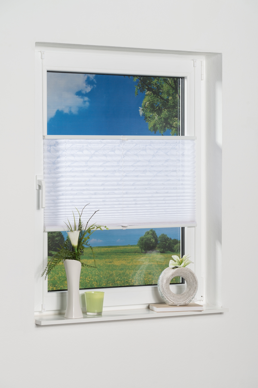 Ausbrenner Klemmfix-Plissee "CAPRI" , Lichtschutz, ohne Bohren, verspannt