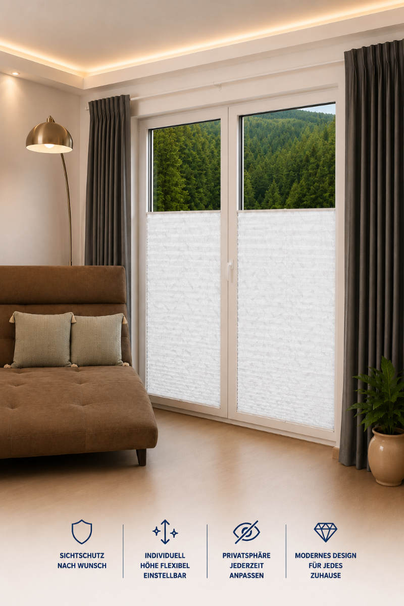 Ausbrenner Klemmfix-Plissee "CAPRI" , Lichtschutz, ohne Bohren, verspannt