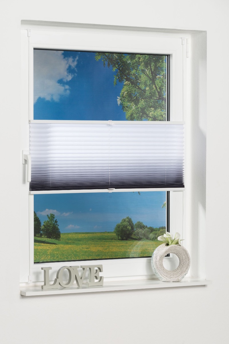 Klemmfix-Plissee "FARBVERLAUF" , Lichtschutz, ohne Bohren, verspannt