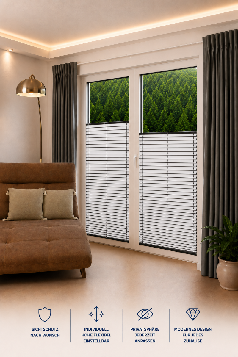 NEU: Klemmfix Plissee "FLORIDA" einzigartiges Design mit bezauberndem Lichteffekt
