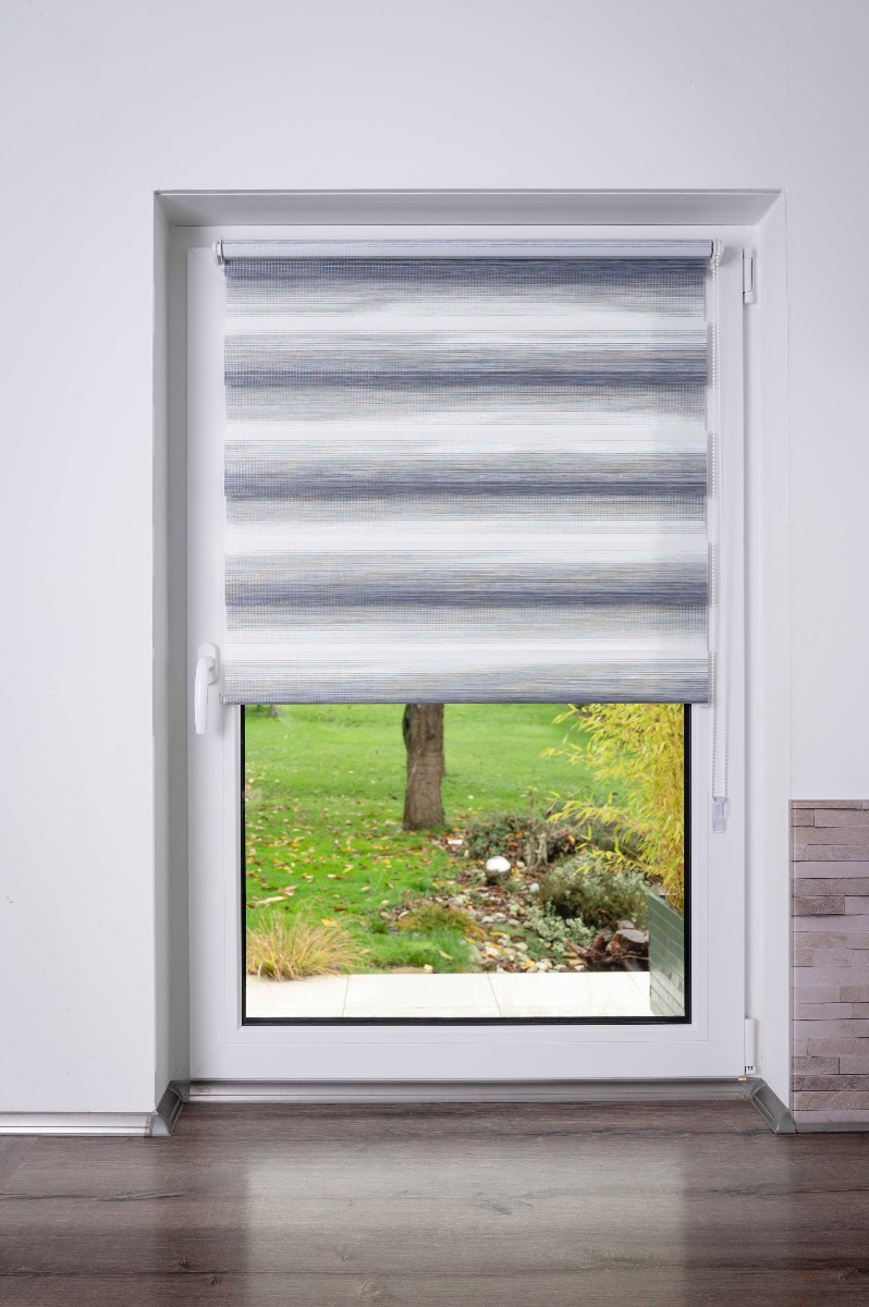 Klemmfix Doppelrollo mit "Farbverlauf" , Lichtschutz, Rollo ohne Bohren